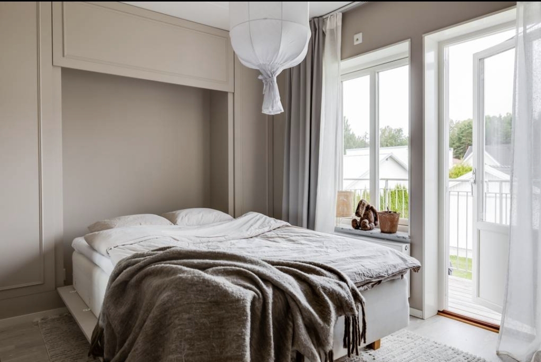 Utfällbar säng med garderob