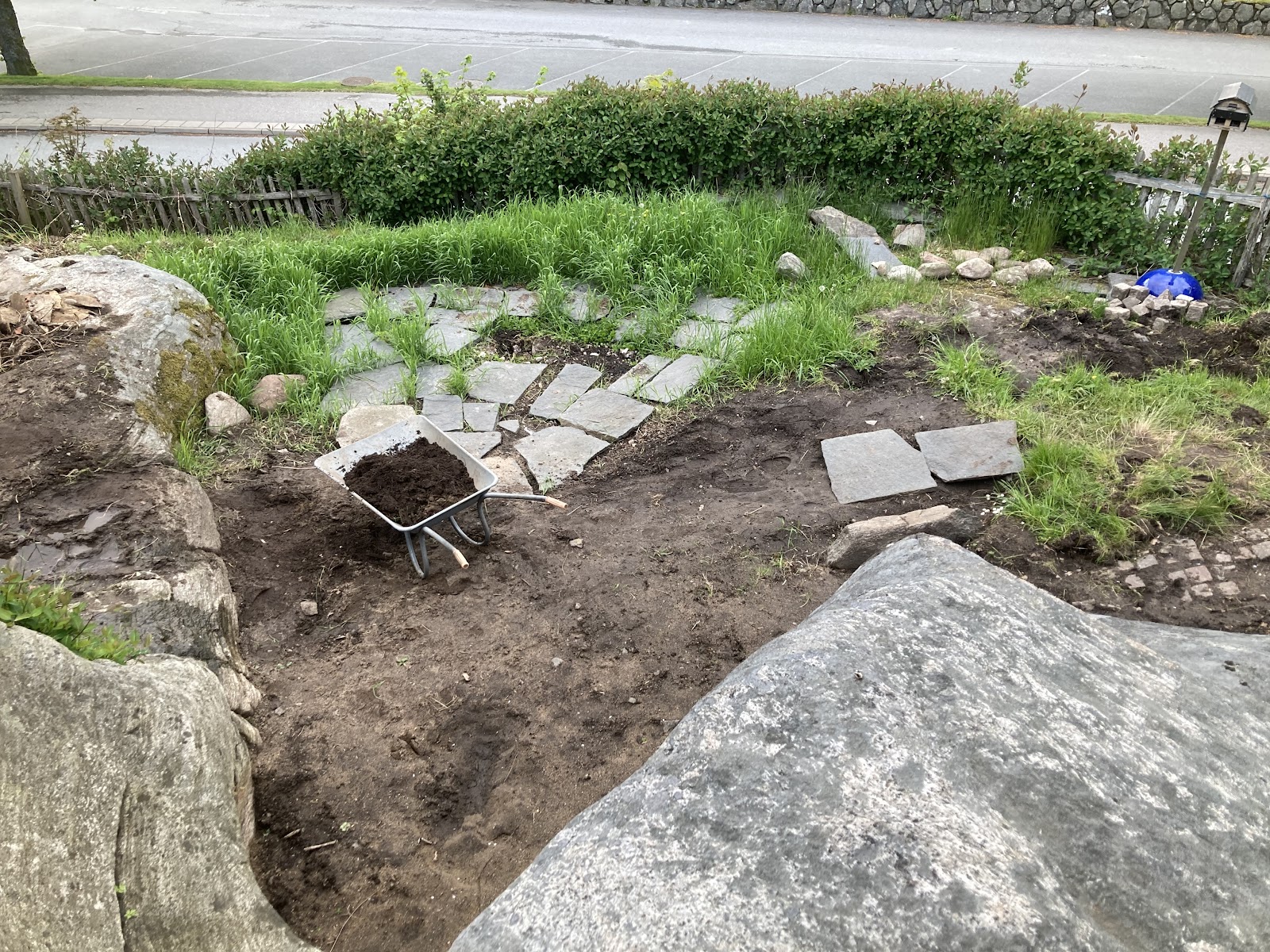 Vildvuxet Kompostområde