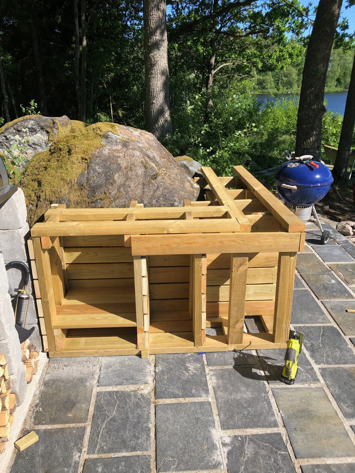 Utekök med vedeldad pizzaugn