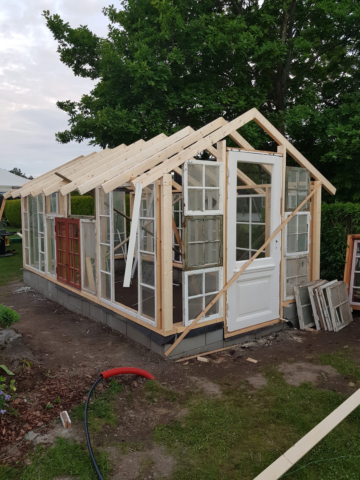 Orangeri av återvunnet material