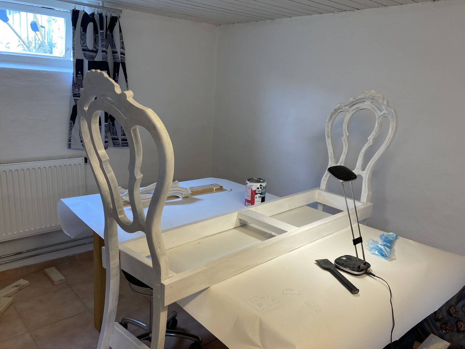 Rokoko trädgårdsbänk