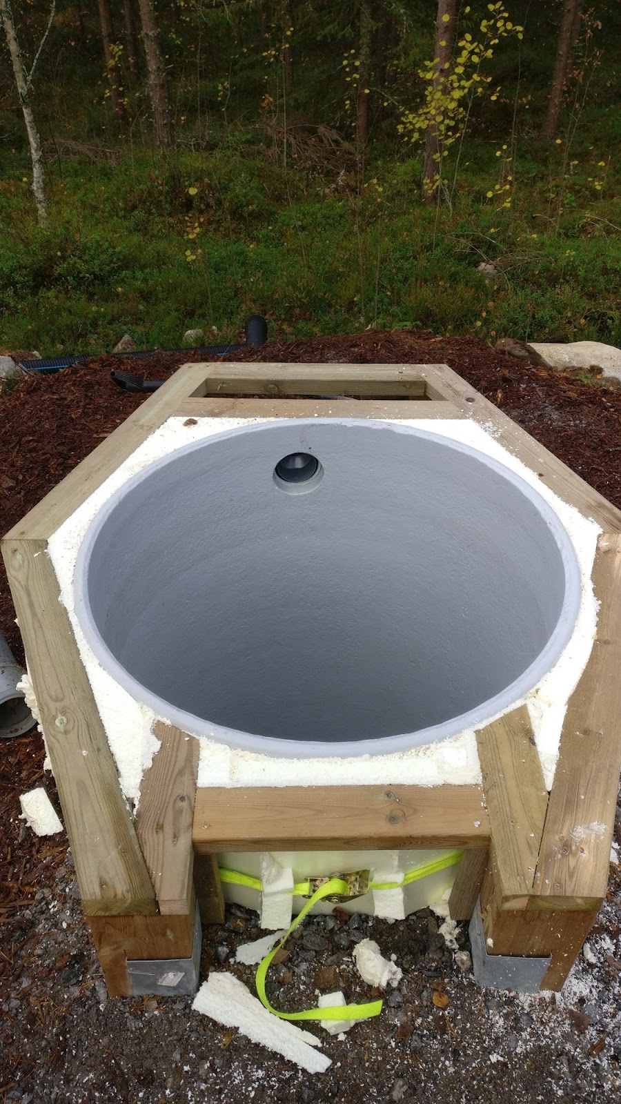 Kallvattenpool i anslutning till bastu