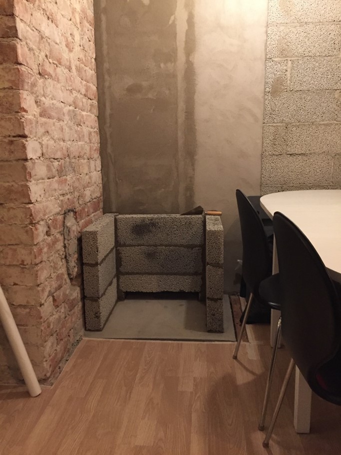 Öppen spis i köket