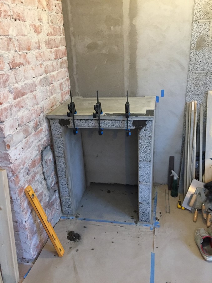 Öppen spis i köket