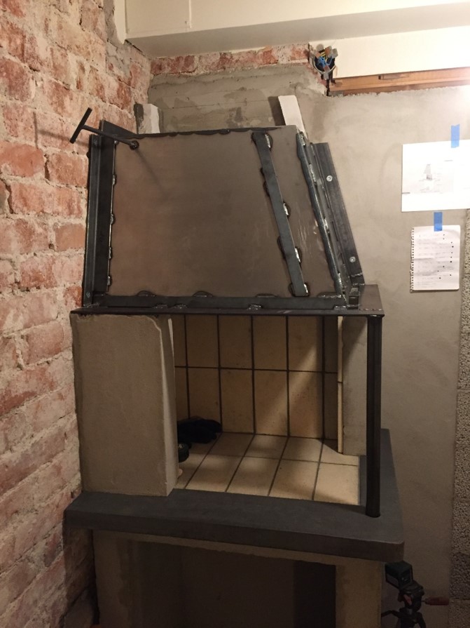 Öppen spis i köket