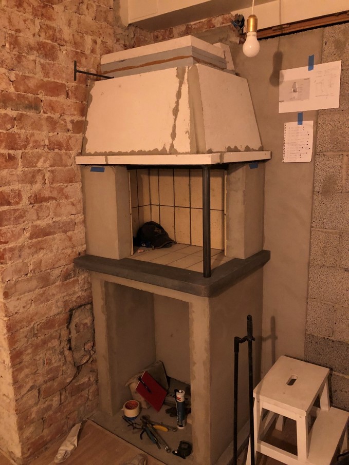 Öppen spis i köket