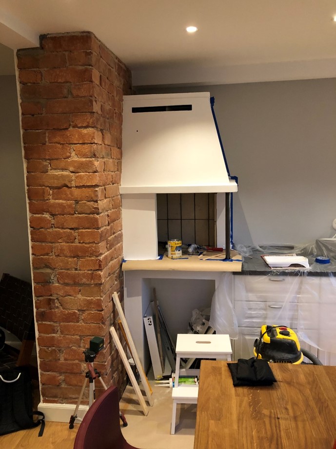 Öppen spis i köket