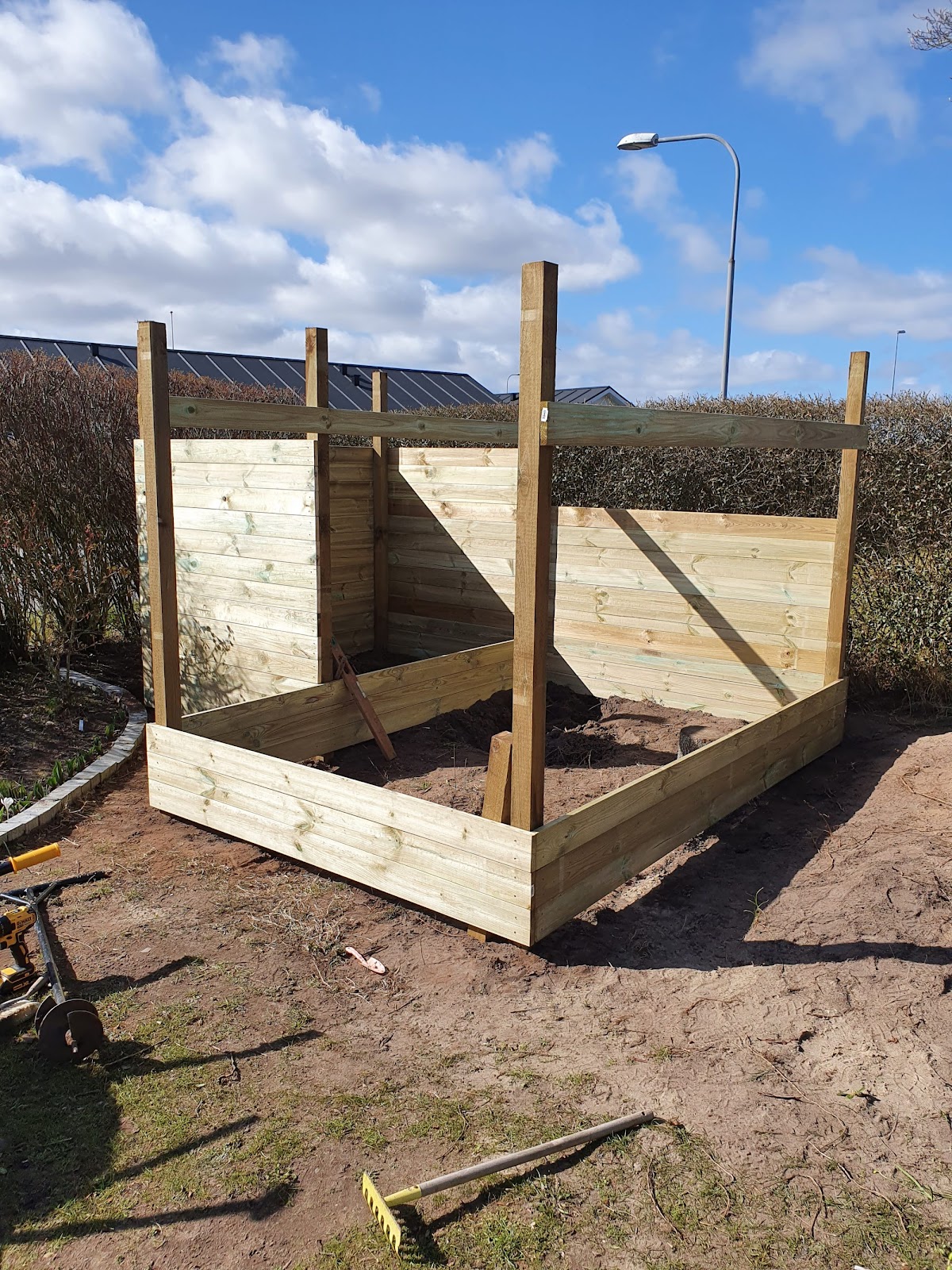 Lekstuga med sandlåda