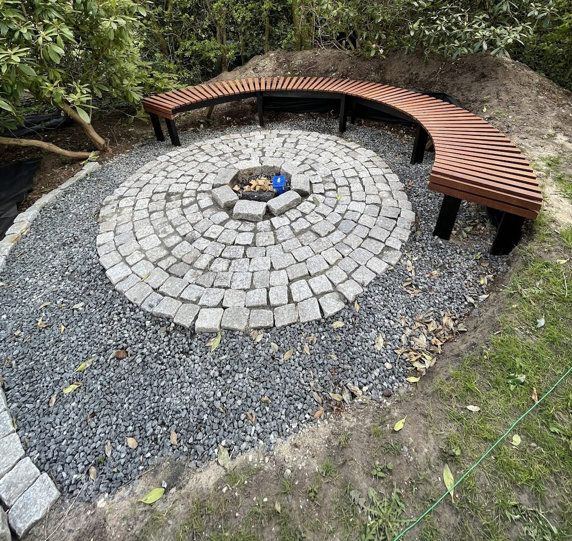 Öppen spis i trädgården