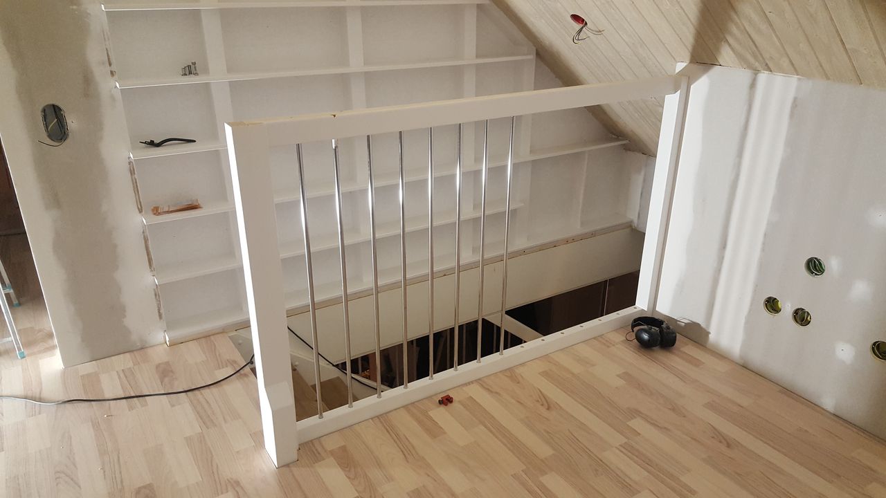 Övervåningen i nya huset