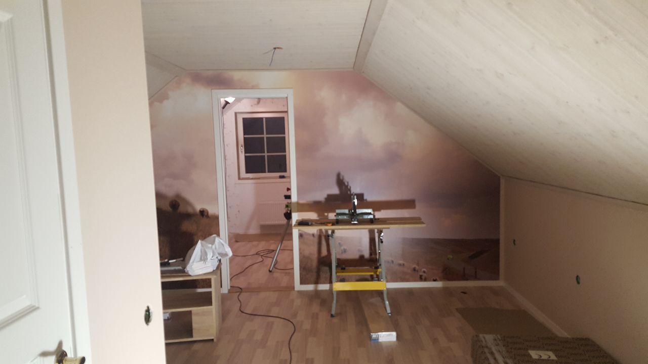 Övervåningen i nya huset