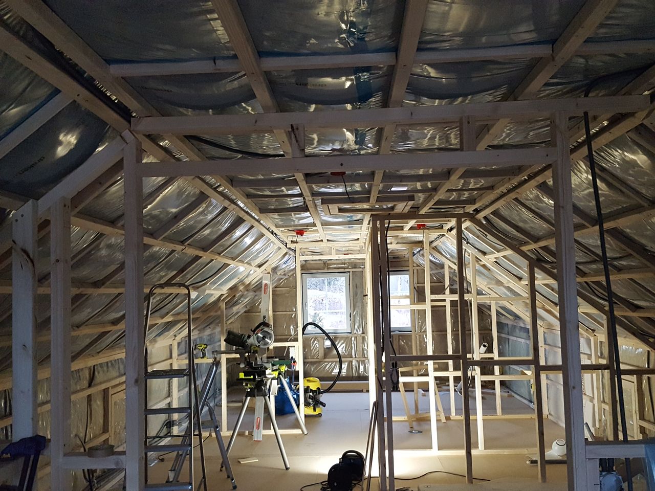 Övervåningen i nya huset