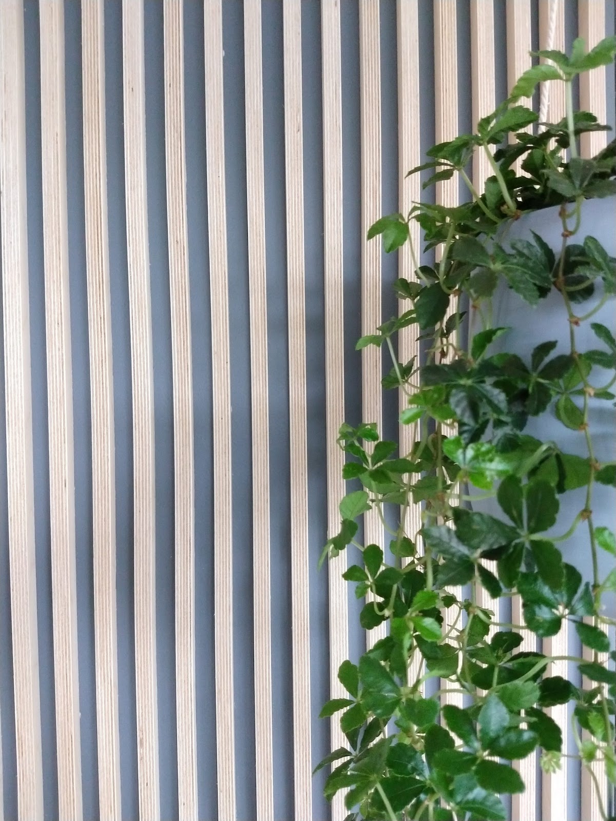 Vardagsrumsvägg med plywood