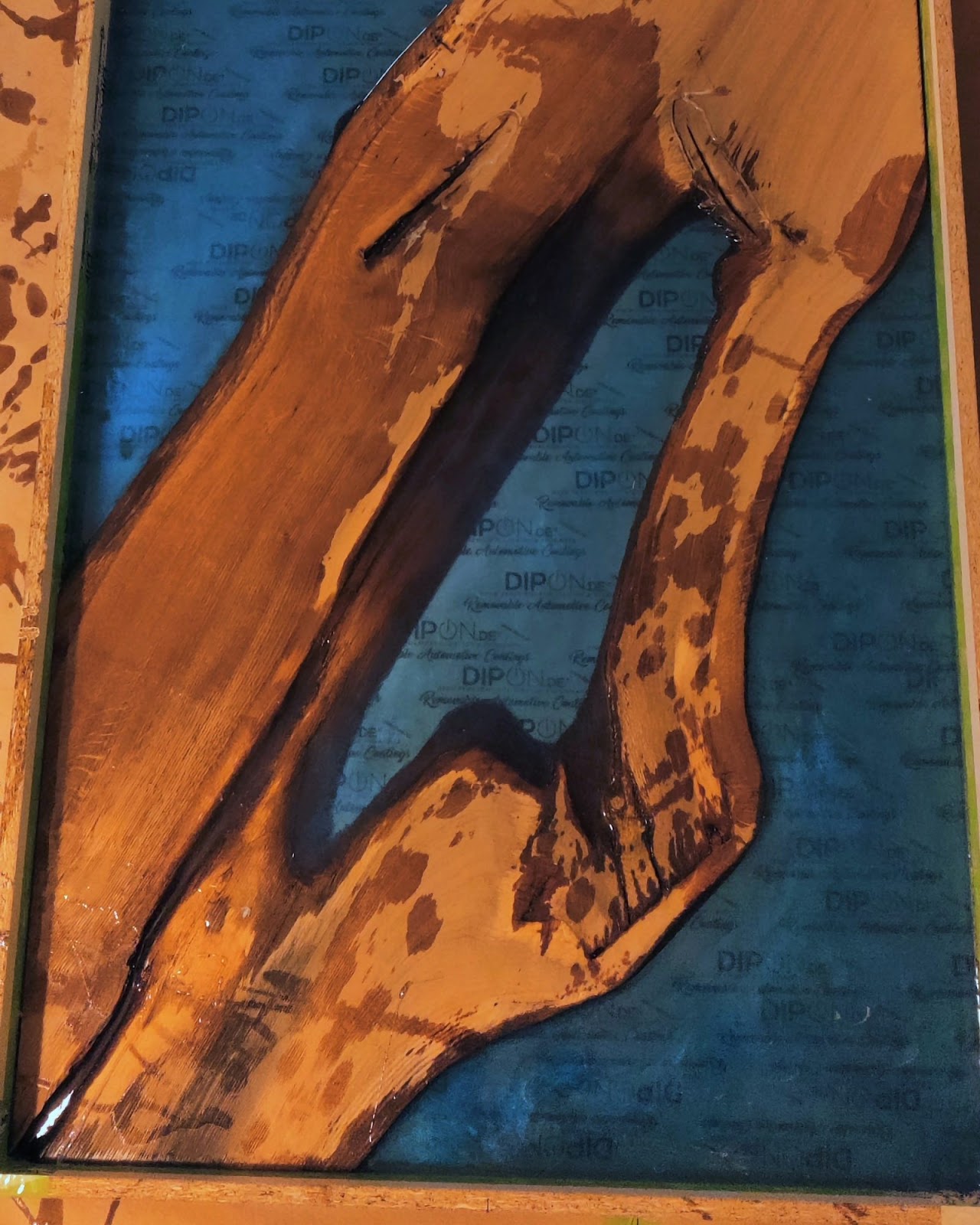 River-epoxy bord av Ek