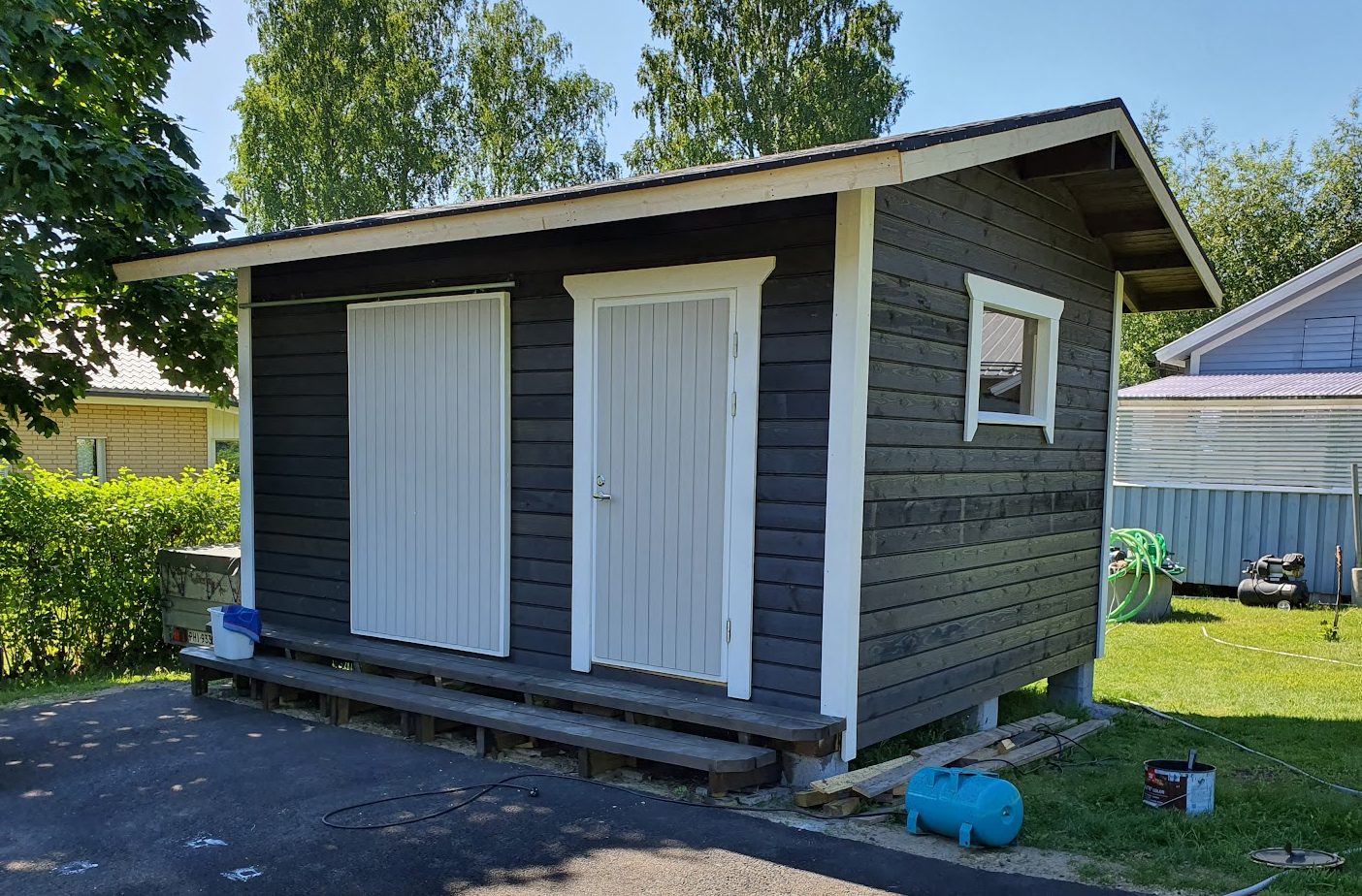 Skjul på punktfundament