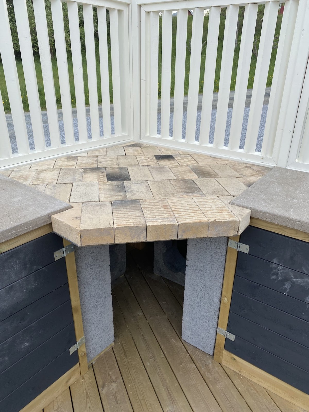 Utekök med matplats och pizzaugn