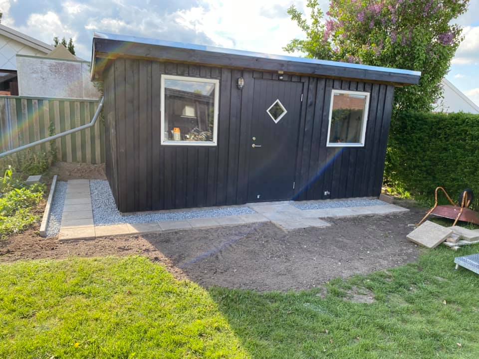 Nytt trädgårdsskjul