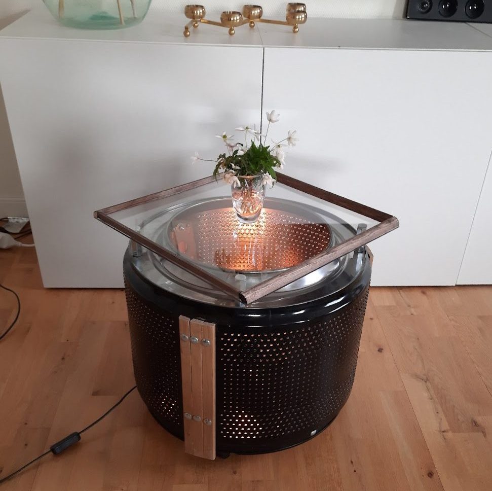 Från tvättmaskinstrumma till soffbord