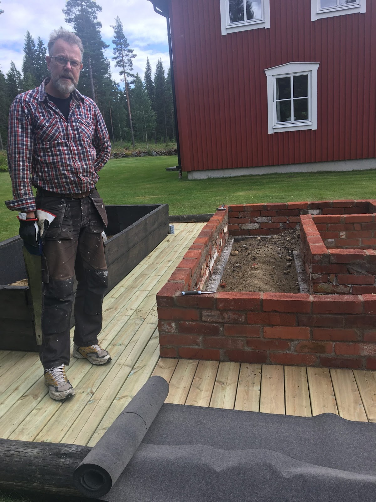 Trädgårdsland av återvunnet material