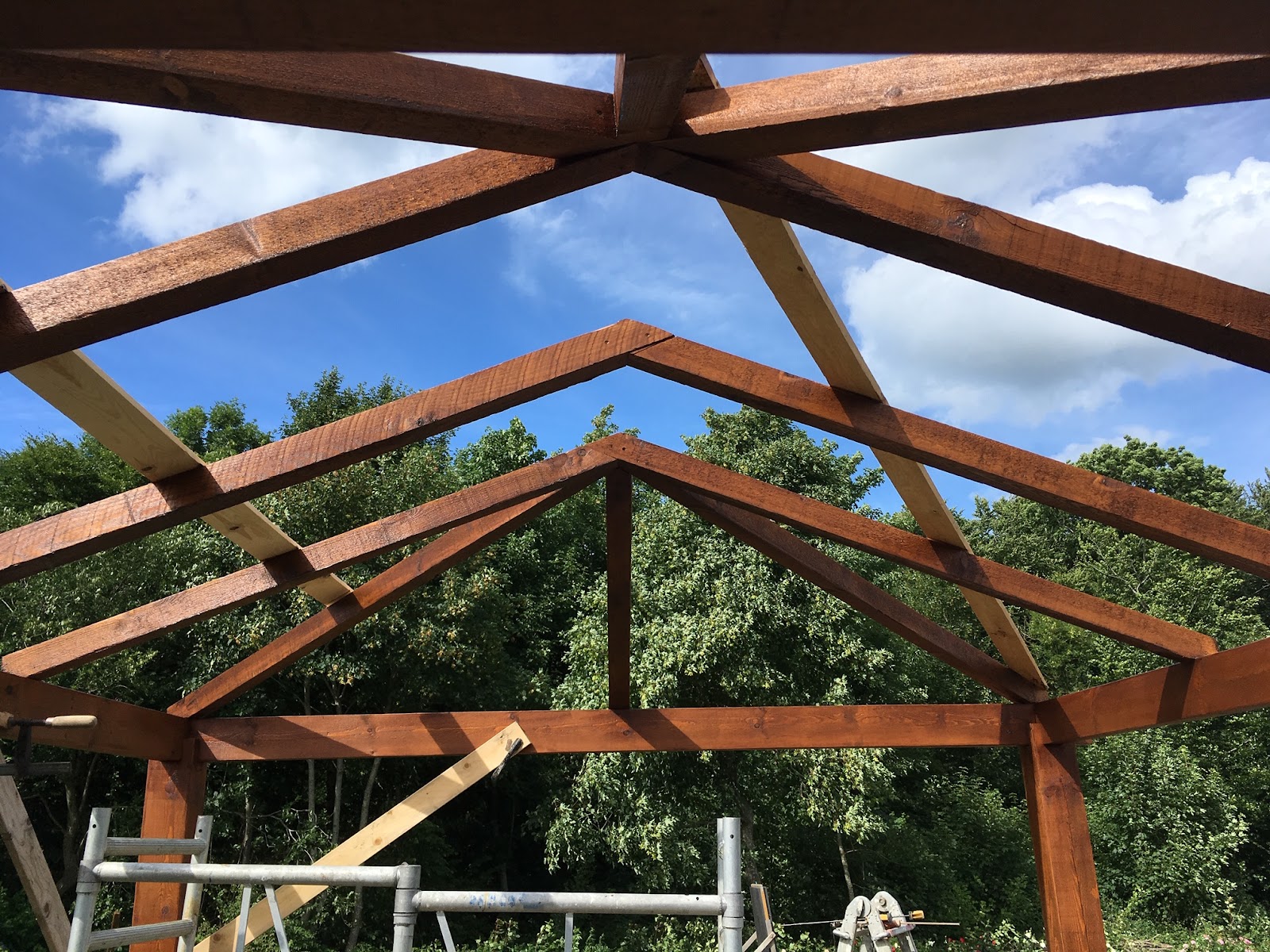 Paviljong till stenlagd terrass