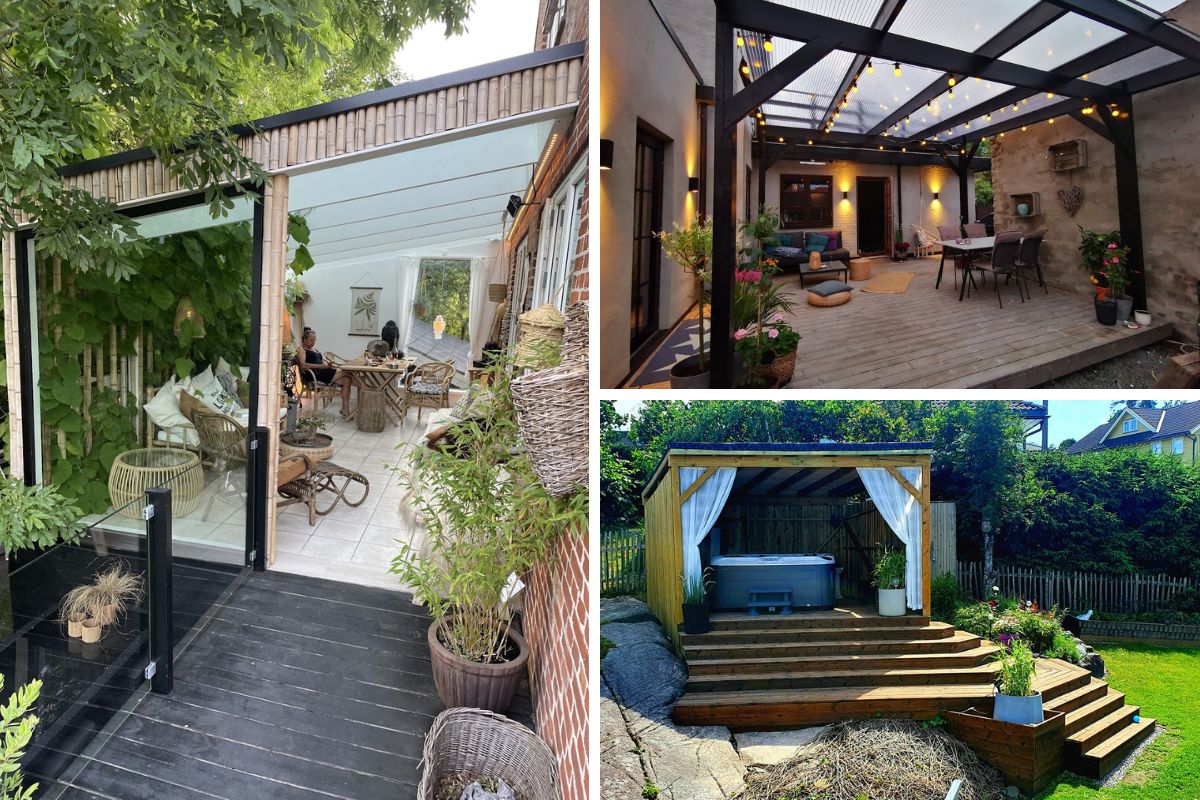 Överbyggda terrasser - bilder, idéer och inspiration