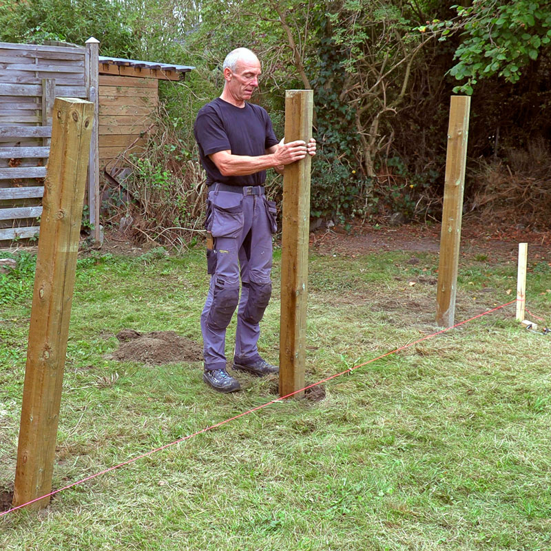 Painekyllästetty tolppa asennus ilman betonivalua 3