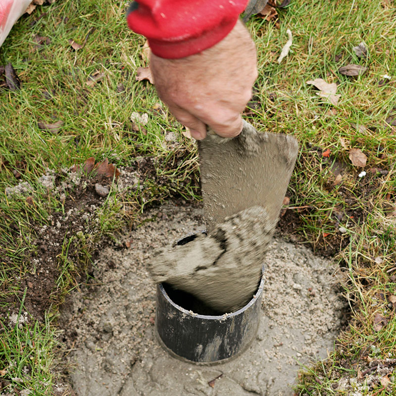 Stolpsko montering stolpar 3