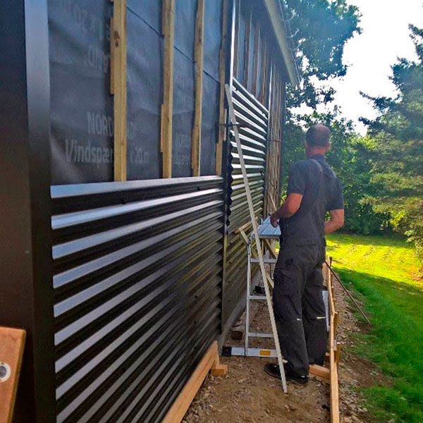 Ståltrapezplade montering