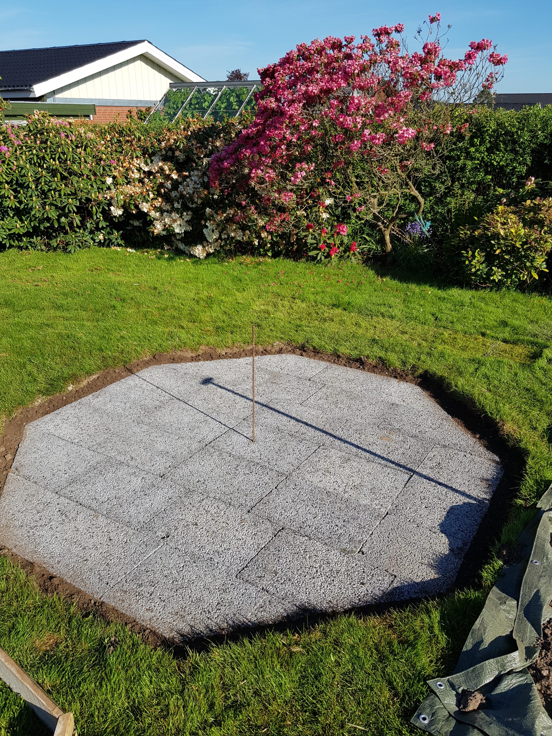 Åben 8-kantet havepavillon