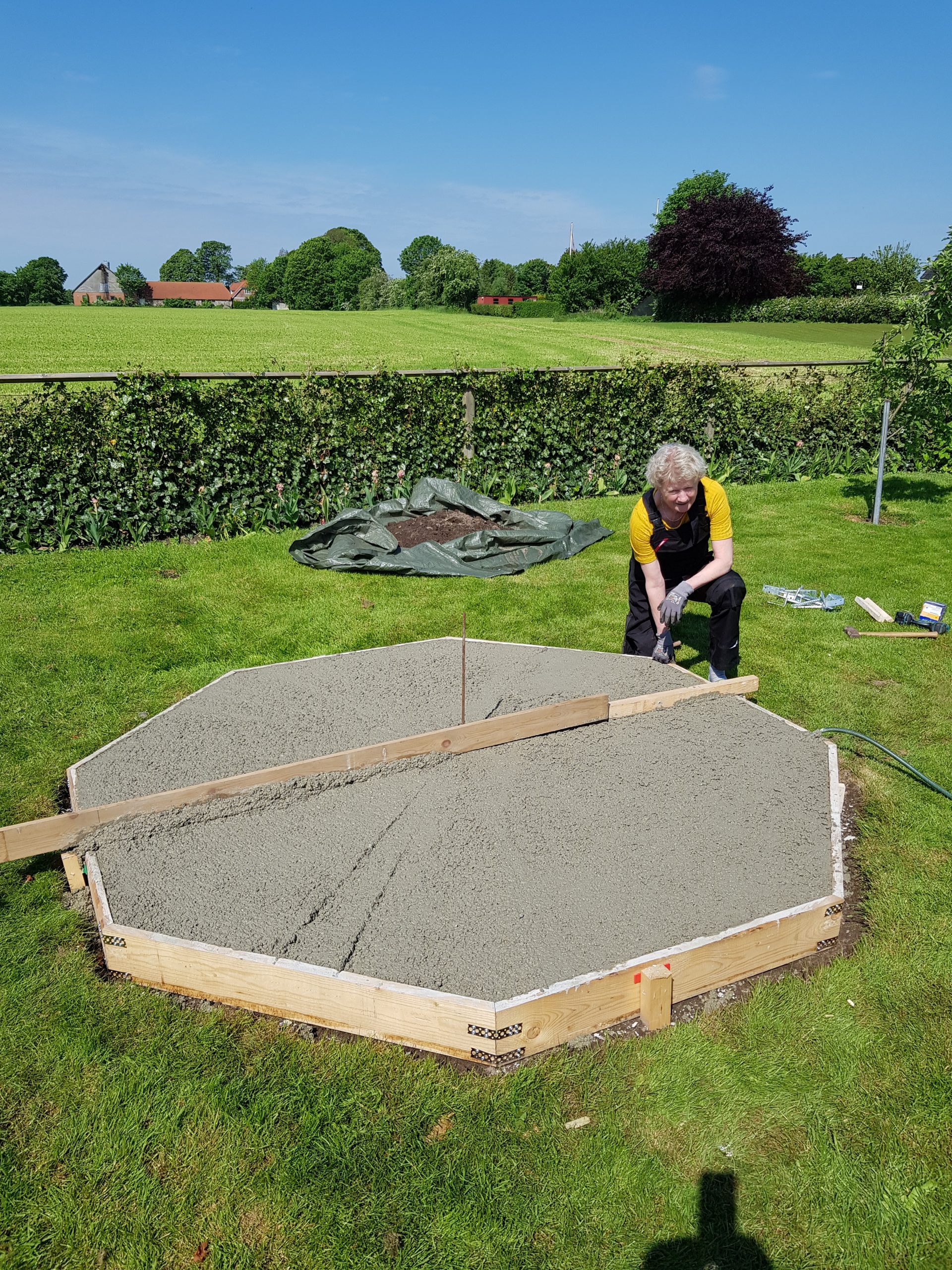 Åben 8-kantet havepavillon