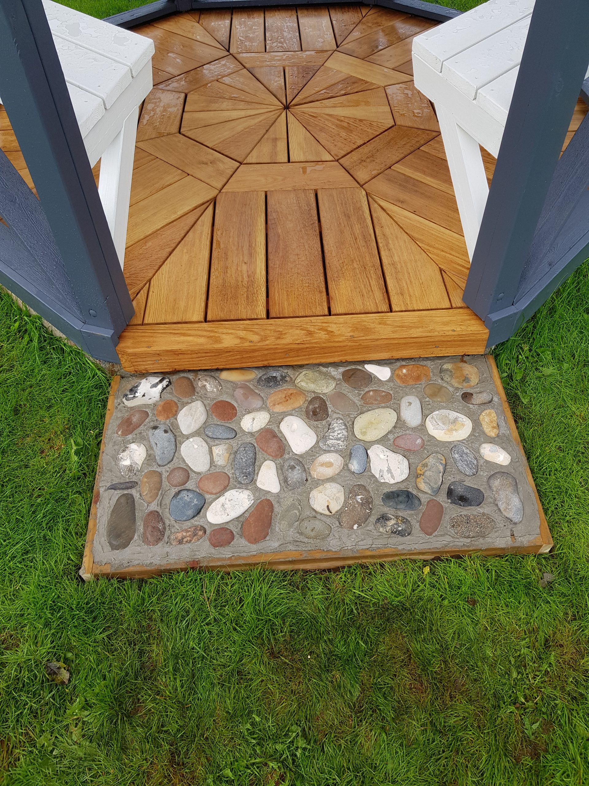 Åben 8-kantet havepavillon