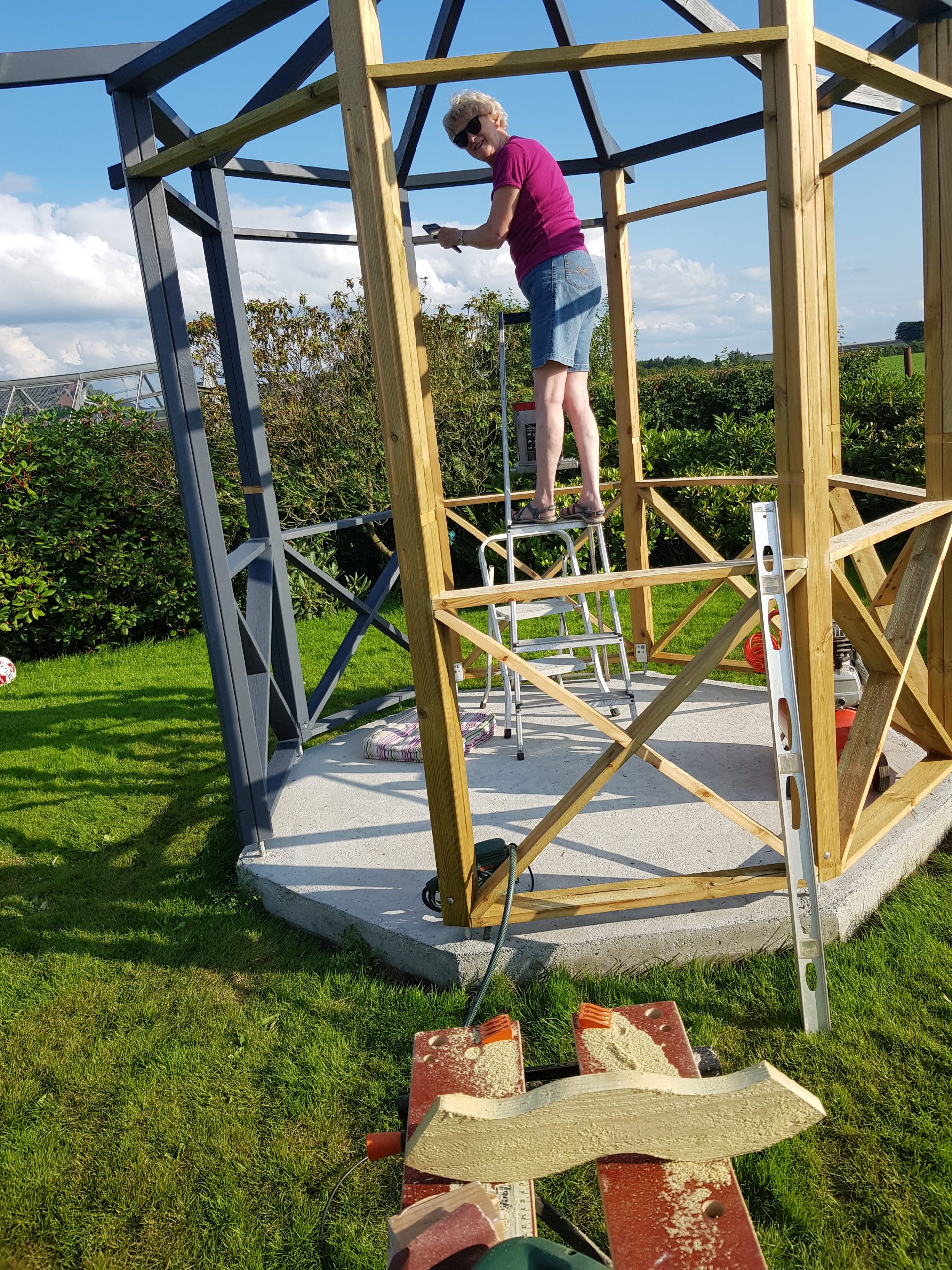 Åpen 8-kantet hagepaviljong