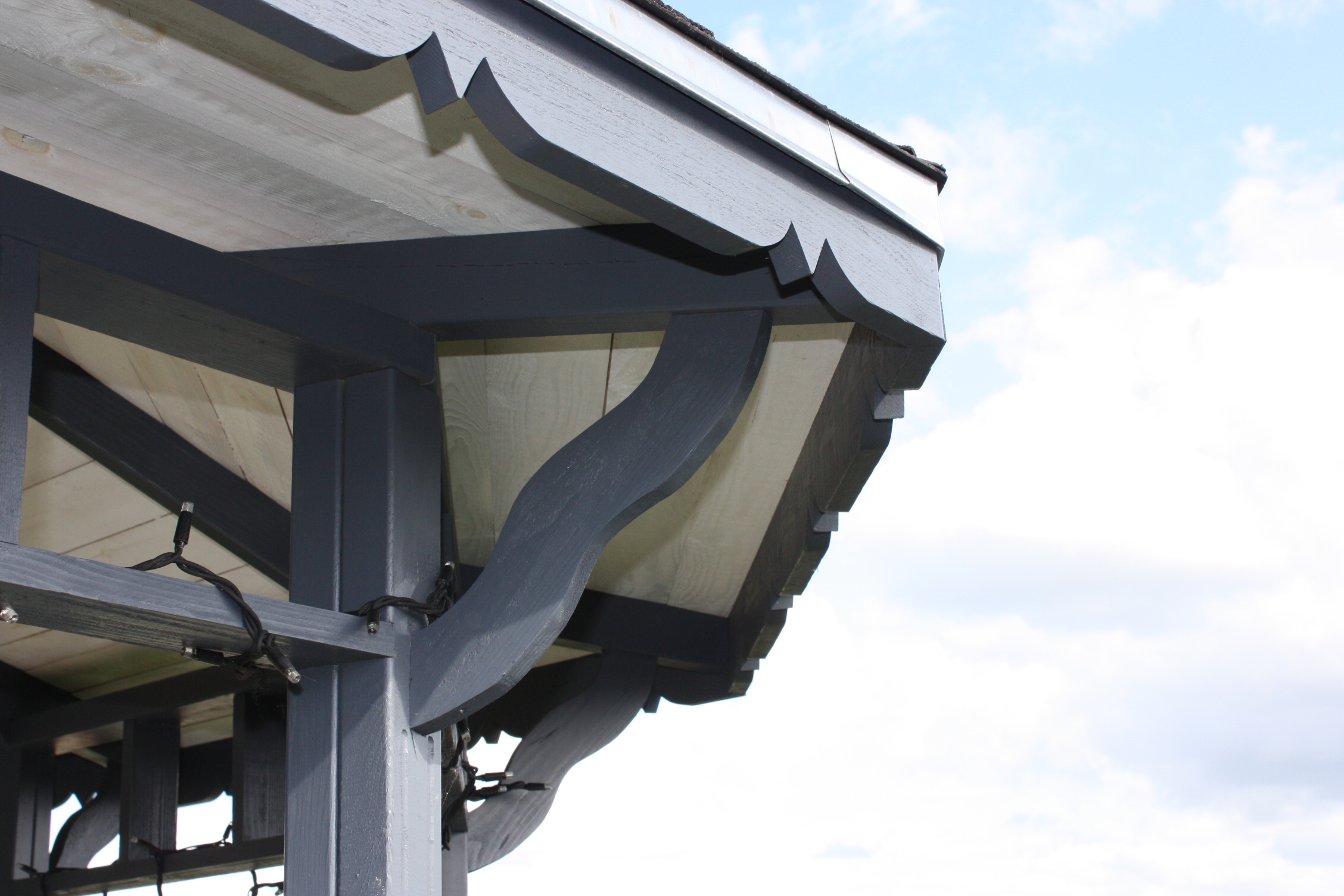 Öppen 8-kantig trädgårdspaviljong