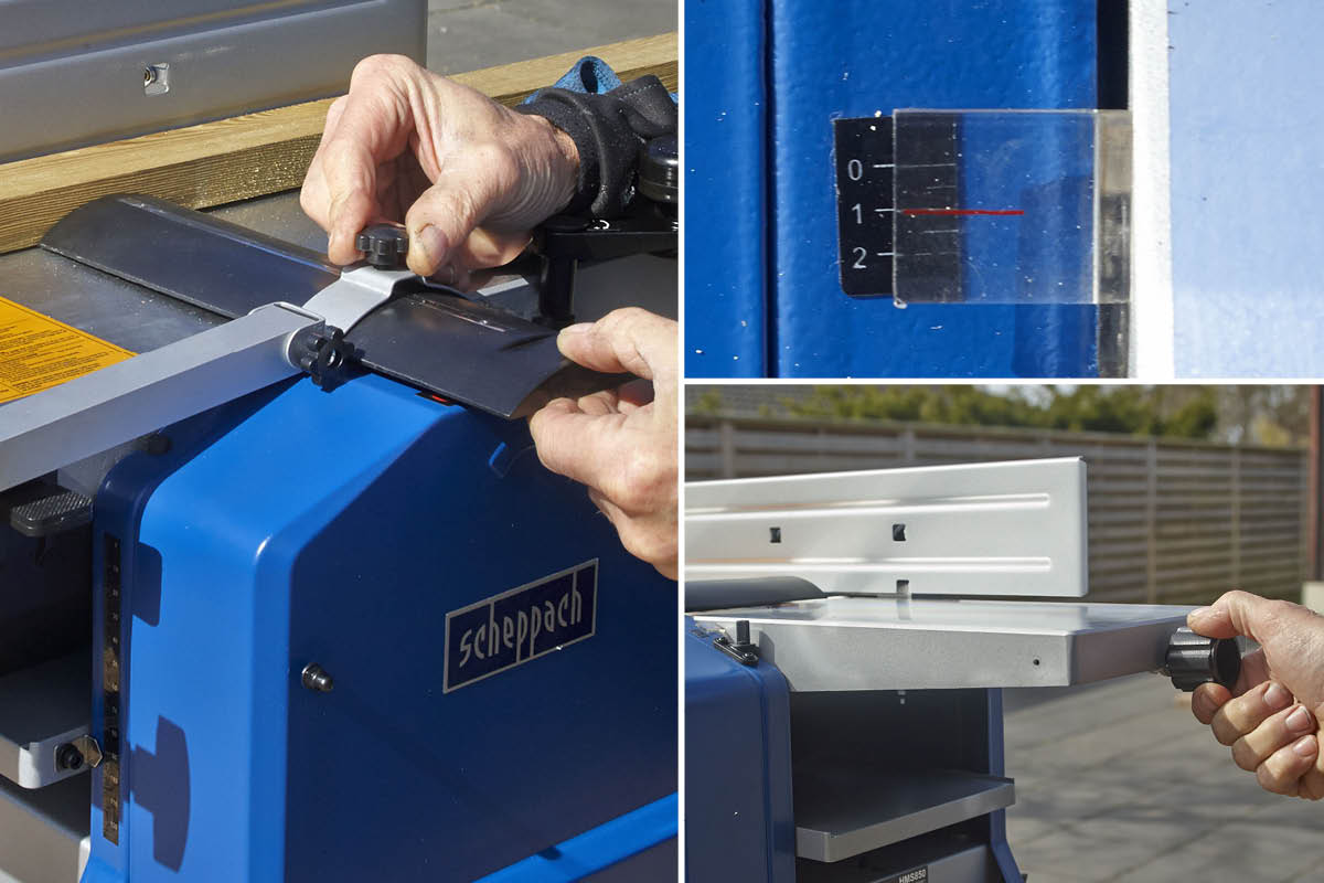 Indstillingen på tykkelseshøvlen kunne være bedre