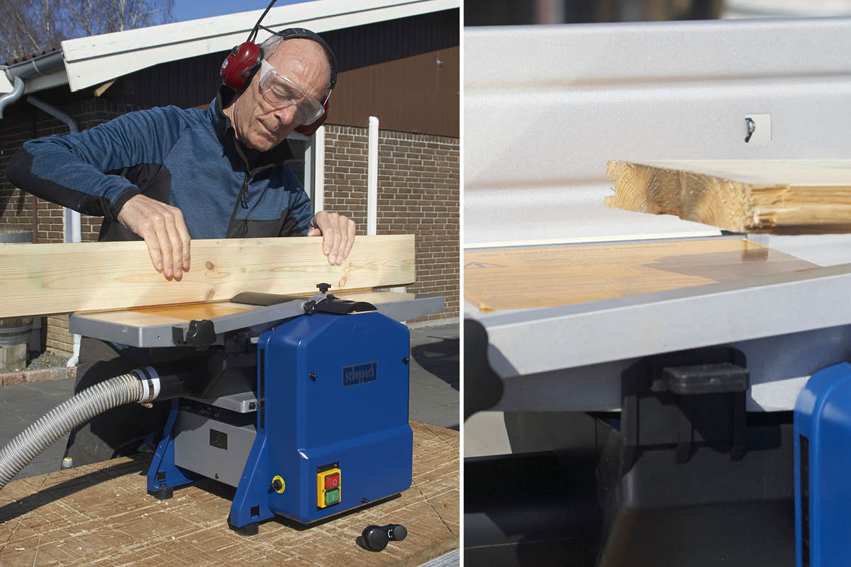 Tykkelseshøvl med begrænsninger