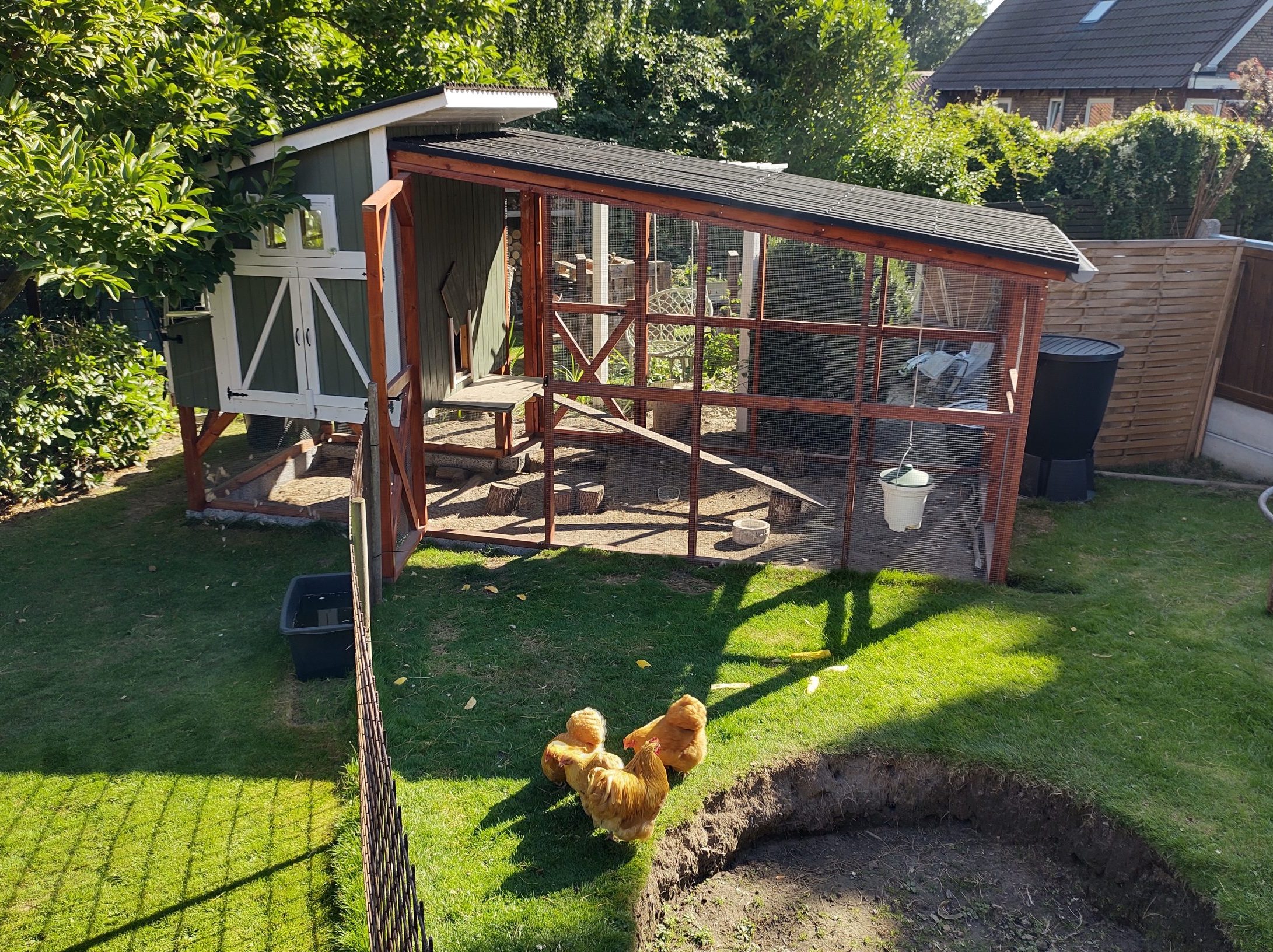 Kanakoppi katetulla aitauksella