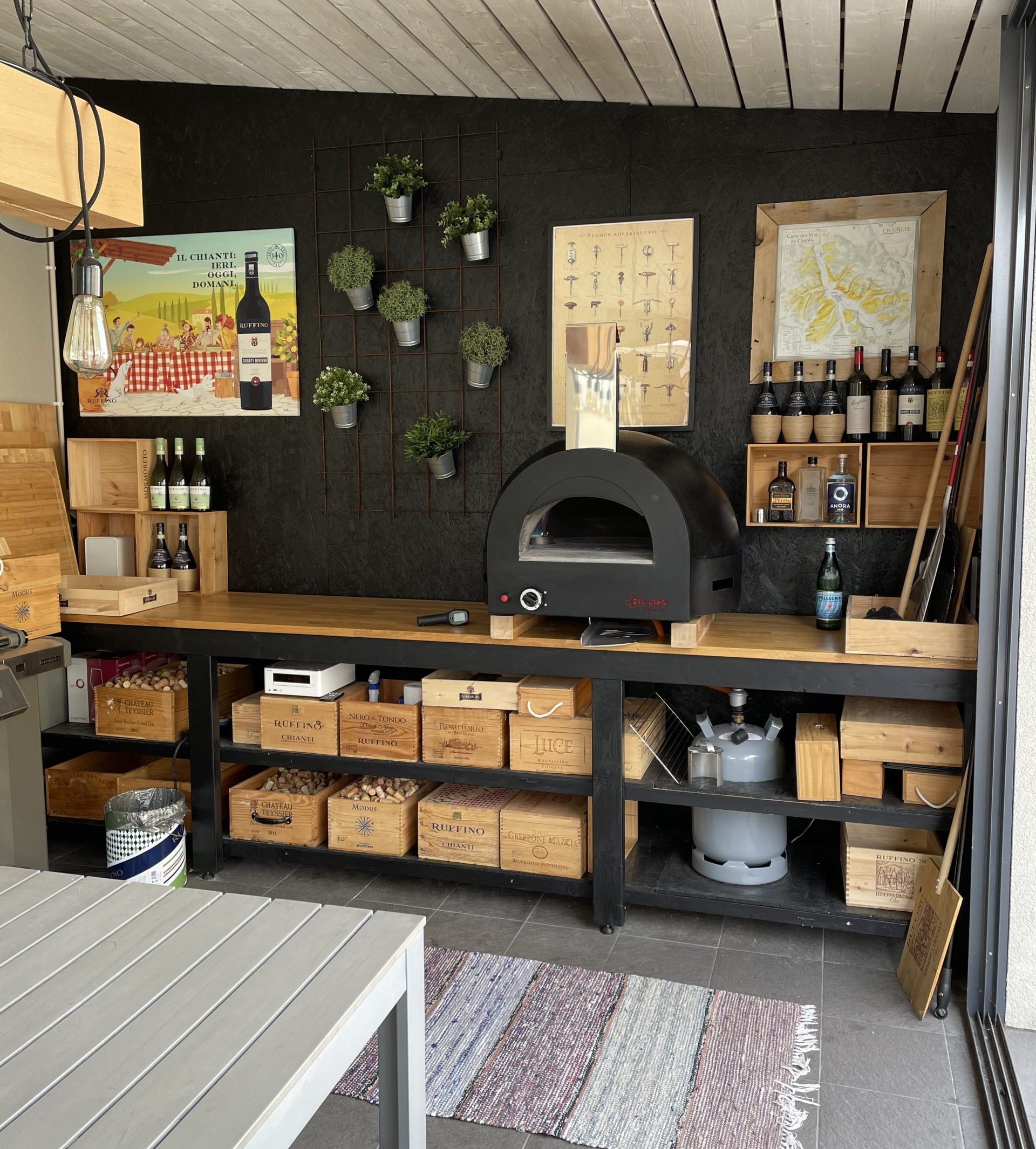 Kesäkeittiö pizzauunilla