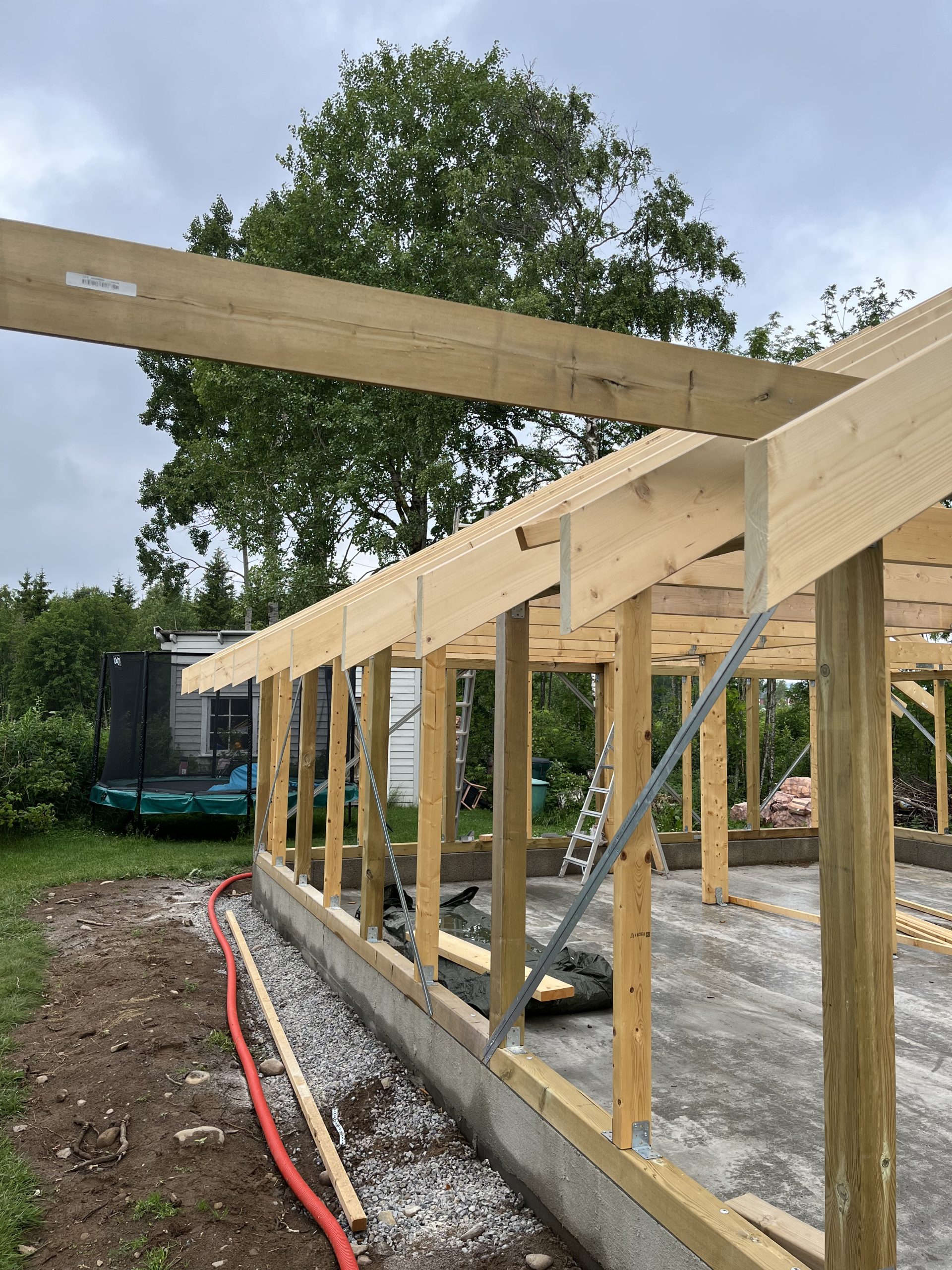 Dobbel carport med loft