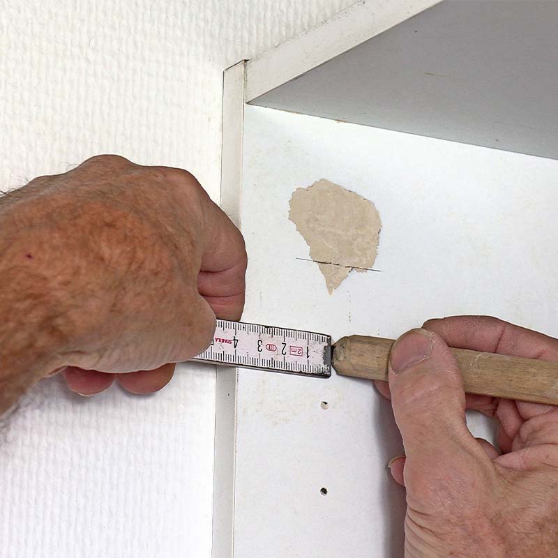 Merk opp til nye hull