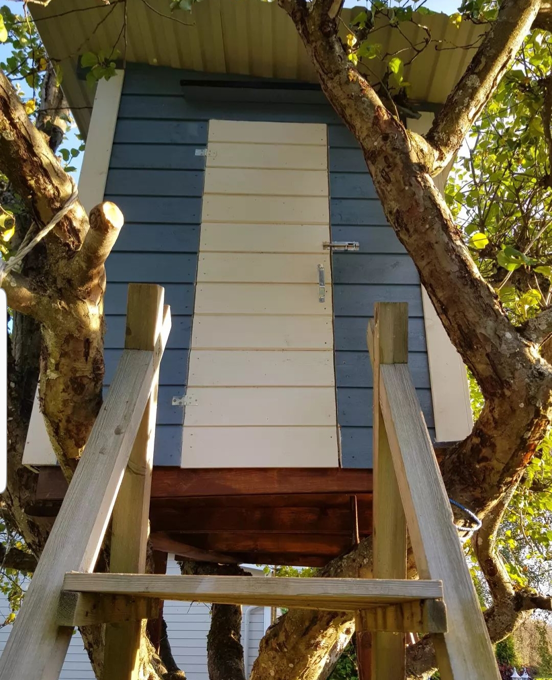 Lekehus i toppen av et epletre