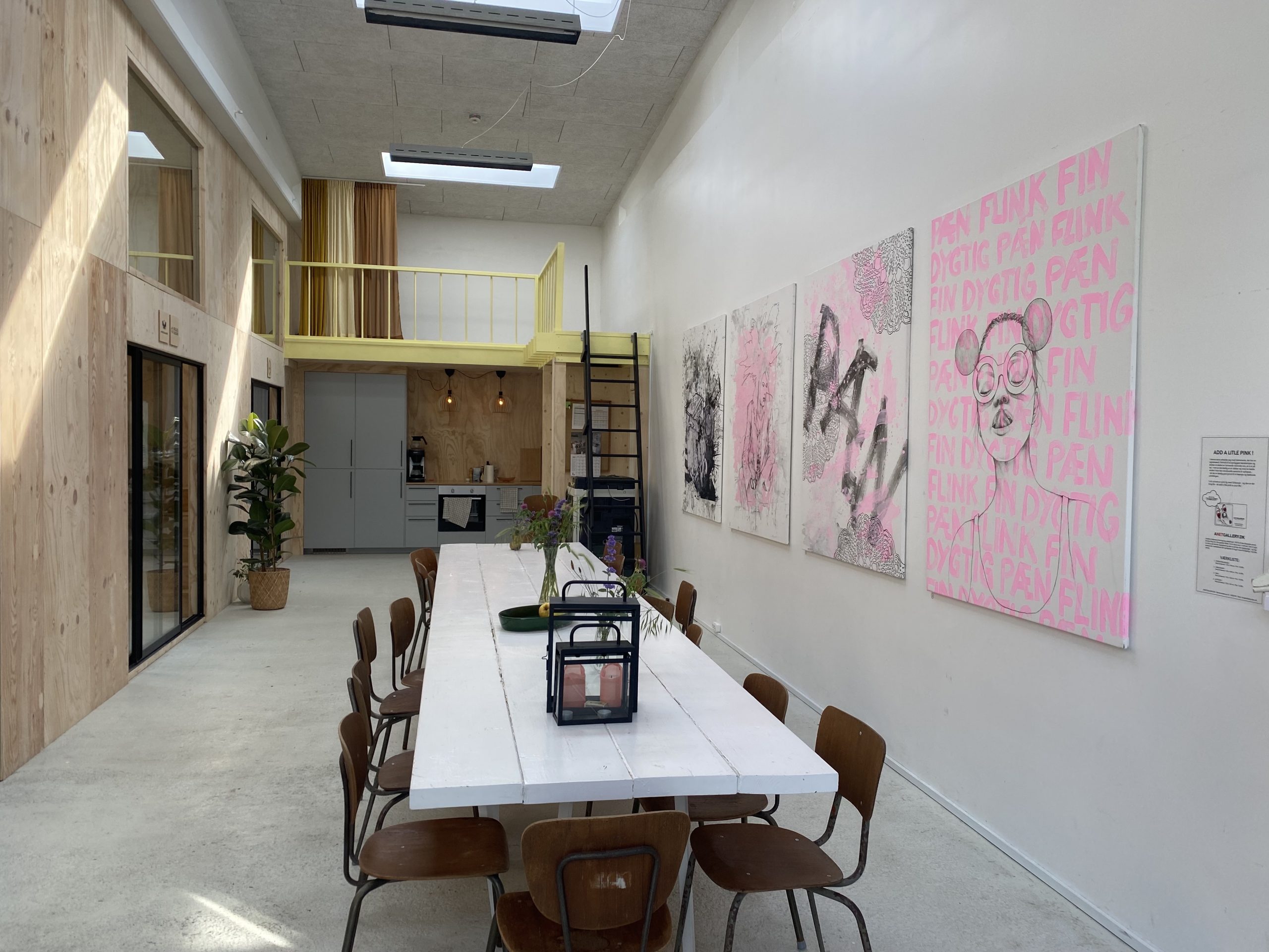 Rækkehuse i autoværksted