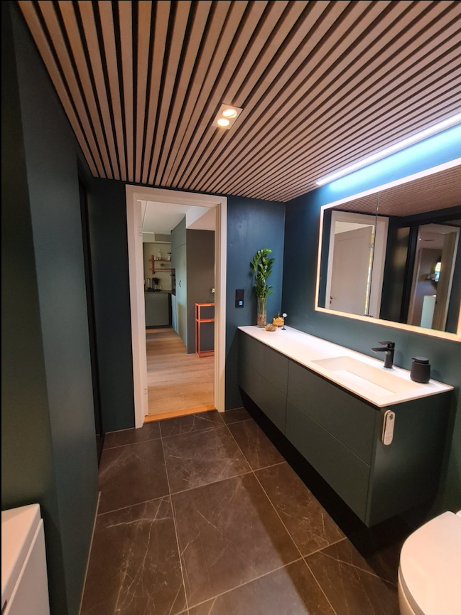 Uusiksi remontoitu kylpyhuone