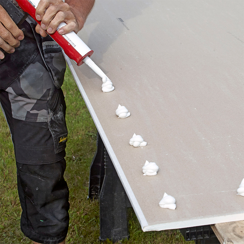 Tunna gipsskivor montering 2