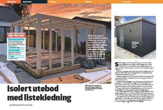 Isolert utebod med listekledning