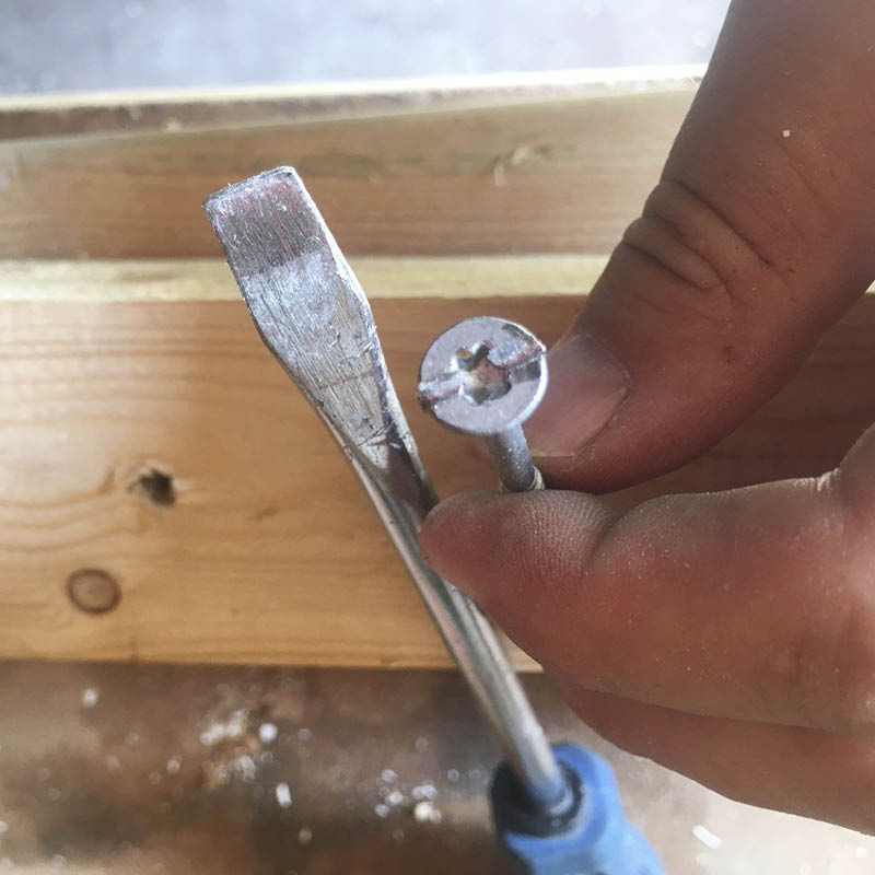 Skruv som inte går att skruva upp