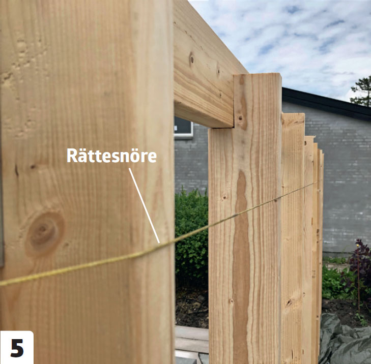 Bygga isolerat förråd: Vi använder ett snöre