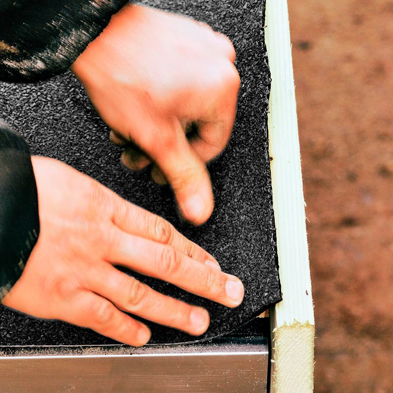 Takpapp montering två lager 4