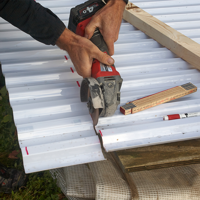 Polykarbonat korrugerade skivor montering 2