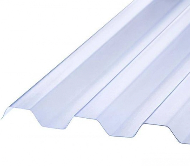 Blåtonad korrugerad skiva