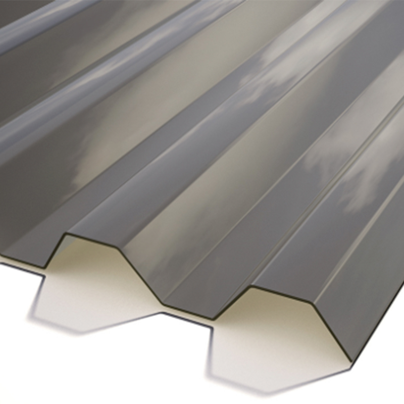 Rökfärgad korrugerad skiva